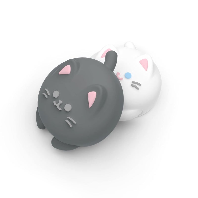 playvital Joystick Caps for Nintendo Switch, Thumbstick Caps for Switch Lite, Analog Cover for OLED Joycon Thumb Grips - Cutie Kitty - Image 2
